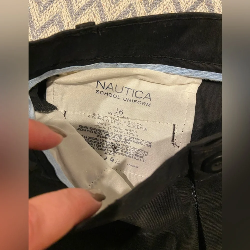 Nautica Youth School Uniform Pants – Size 16 Regular – Black